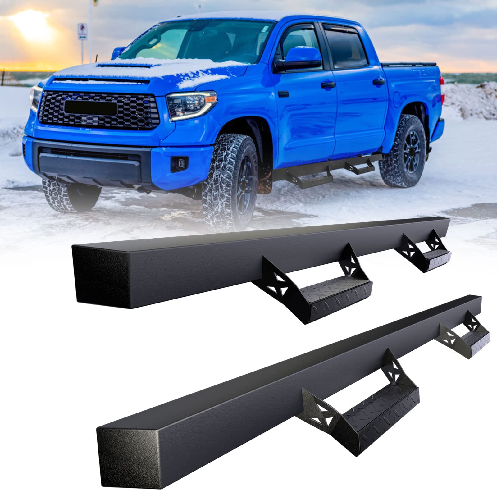 A&K Running Boards Side Step Nerf Bars for Toyota Tundra Crew Max